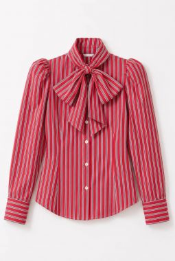 Blusa Pajarita minirraya Rojo