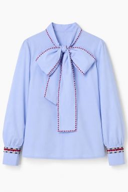 Blusa Luciana popelín azul