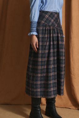 Falda Fede Tartán azul