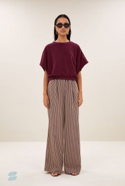 Top Nuki Slub Burgundy