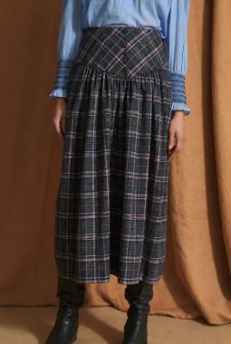 Falda Fede Tartán azul
