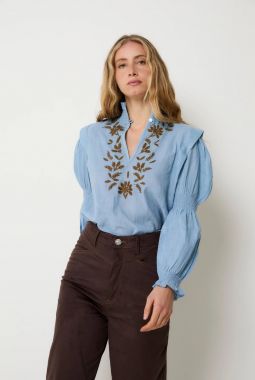 BLUSA ALGODON BORDADO LUPE