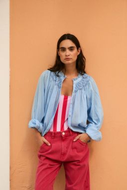 Blusa Tulipán Voilé Azul - SophieAndLucie