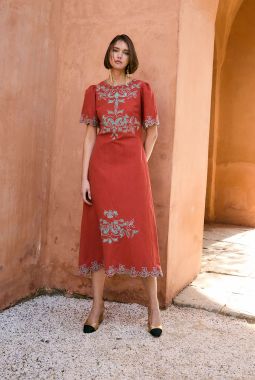 Vestido Embroidery Peonia