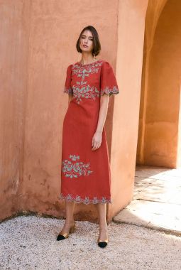 Vestido Embroidery Peonia