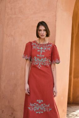 Vestido Embroidery Peonia