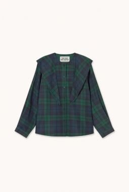 Blusa check con pañuelo