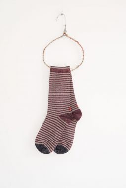 Calcetines Rayitas Burdeos