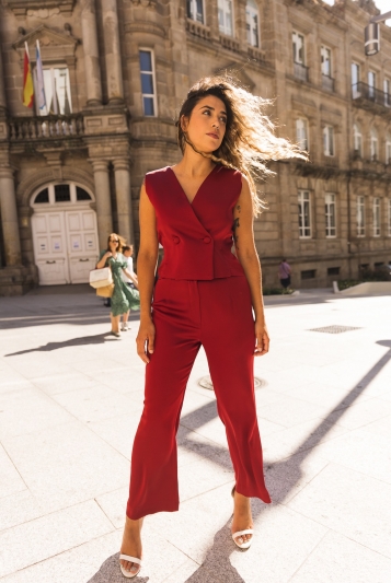CUERPO CRUZADO GUINDA