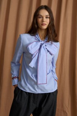 Blusa Luciana popelín azul
