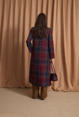Abrigo Chiniski Margaret burgundy