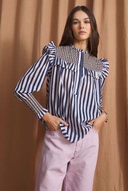 Blusa Conchita lineas Malva