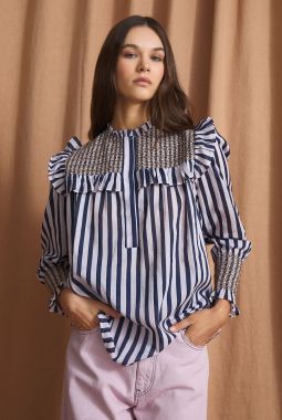 Blusa Conchita lineas Malva