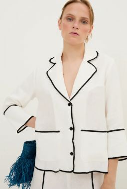 CHAQUETA CONTRASTE HILO