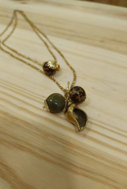 Collar Semillas doble Beach