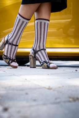Calcetines Lineas Gris