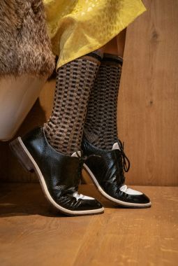 Calcetines Vichy Negro
